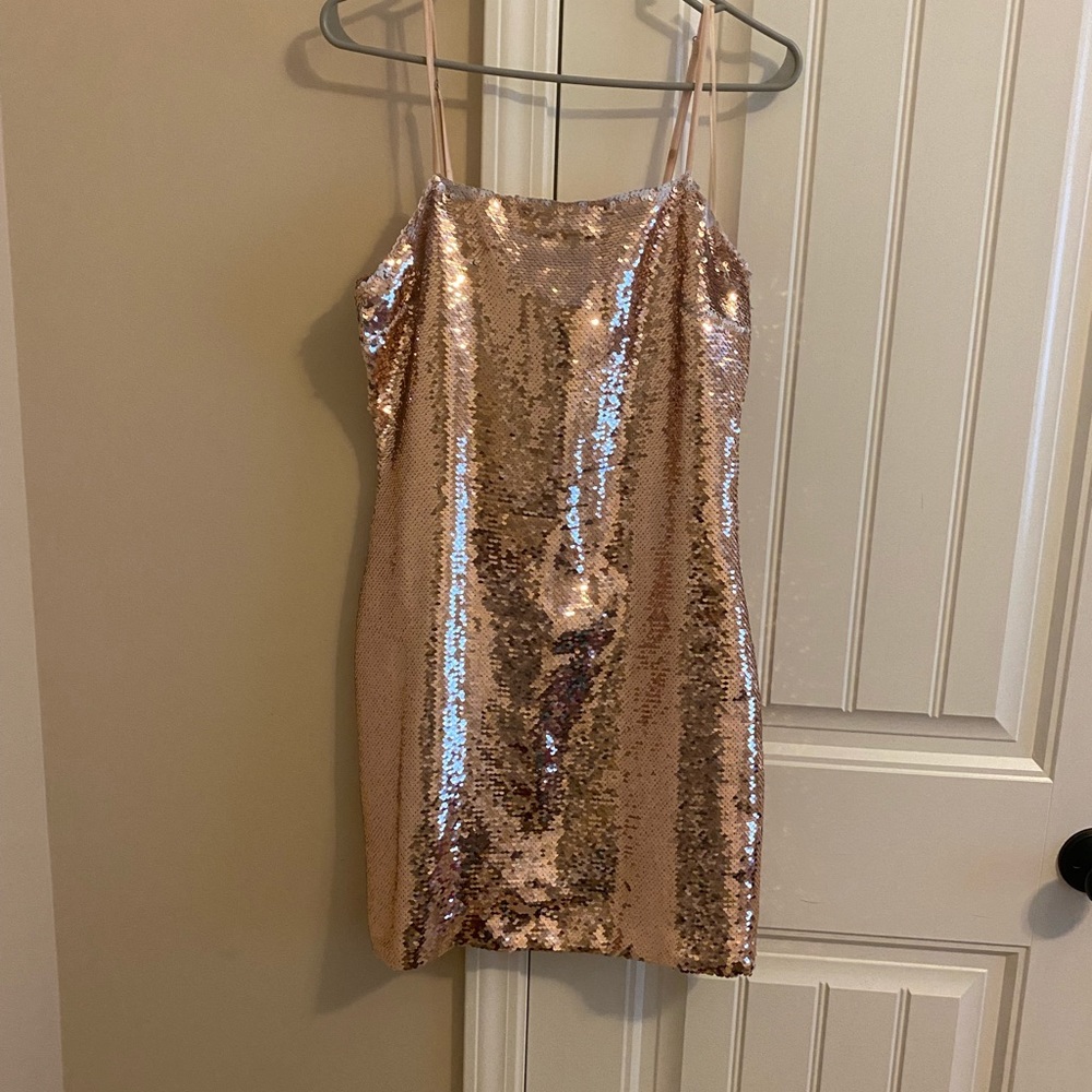 Endless Rose Flip Sequin Dress✨ Rose Gold x White